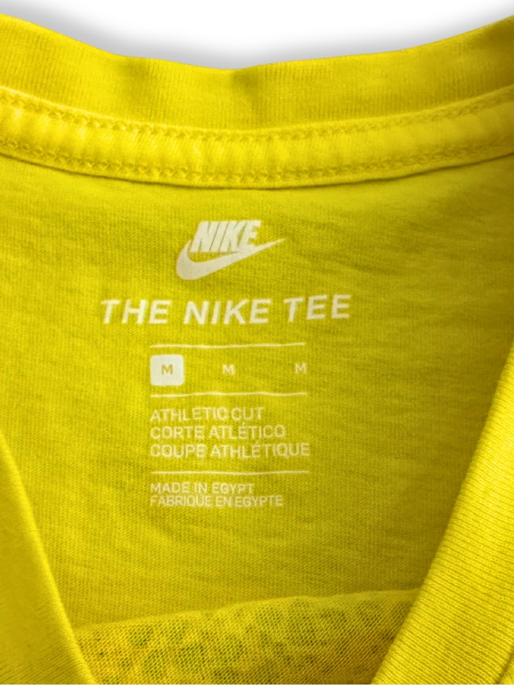 Nike Graphic T Shirt Mens Medium Neon Yellow Pink Blue Retro 90s Streetwear - Picture 8 of 11